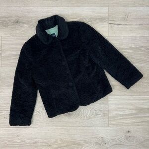 Gap Vintage Black Faux Fur Jacket